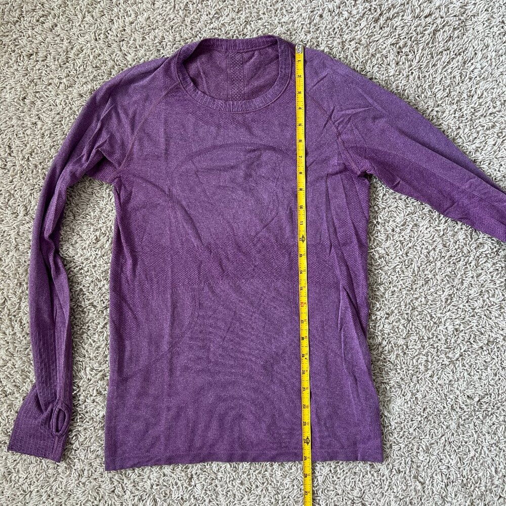 Lululemon Swiftly Tech Long Sleeve Athletic Shirt Purple Size 8 - Picture 7 of 7